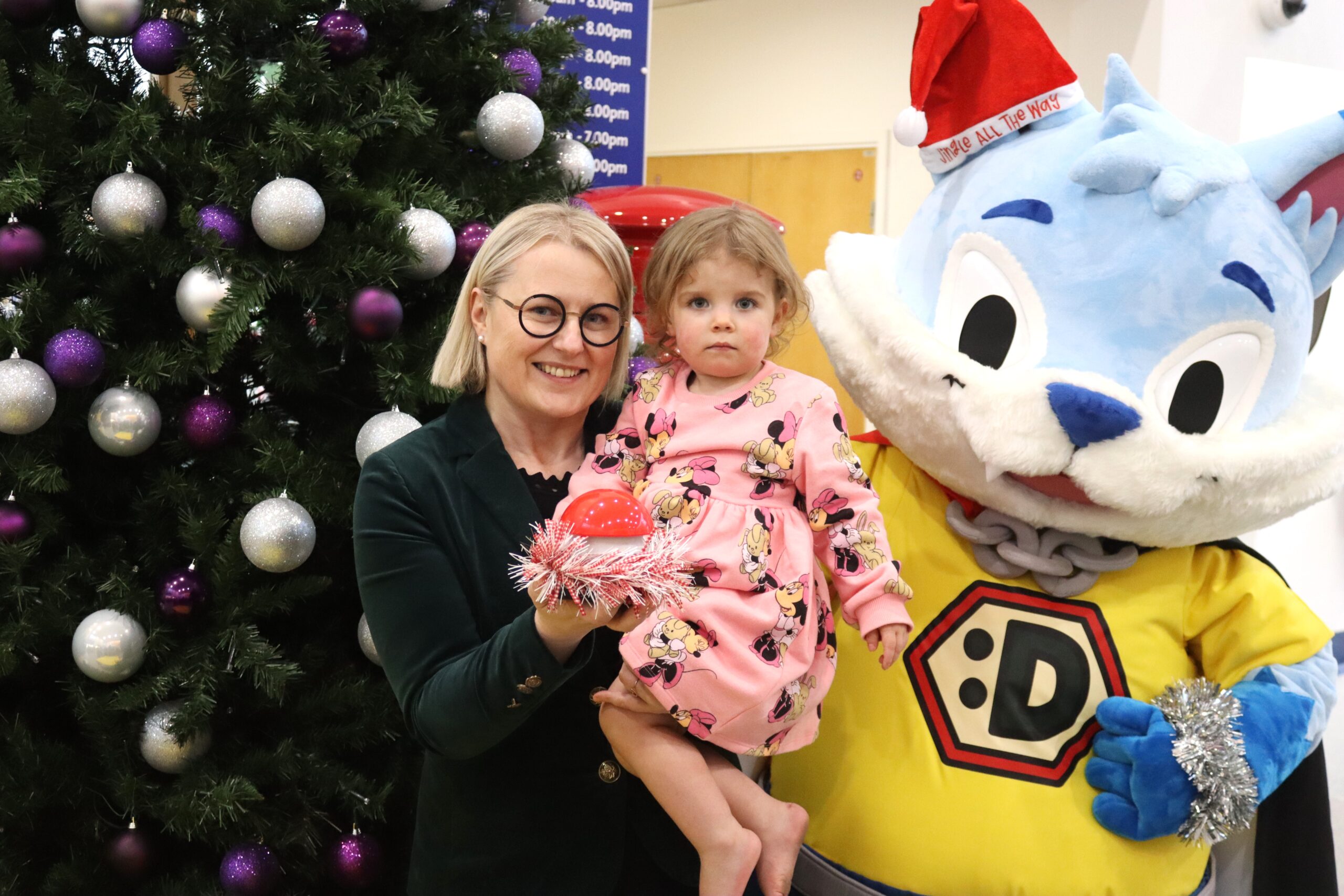 Countdown to Christmas begins as hospital switches on its festive lights