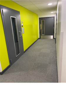 Corridor to audiology room. 